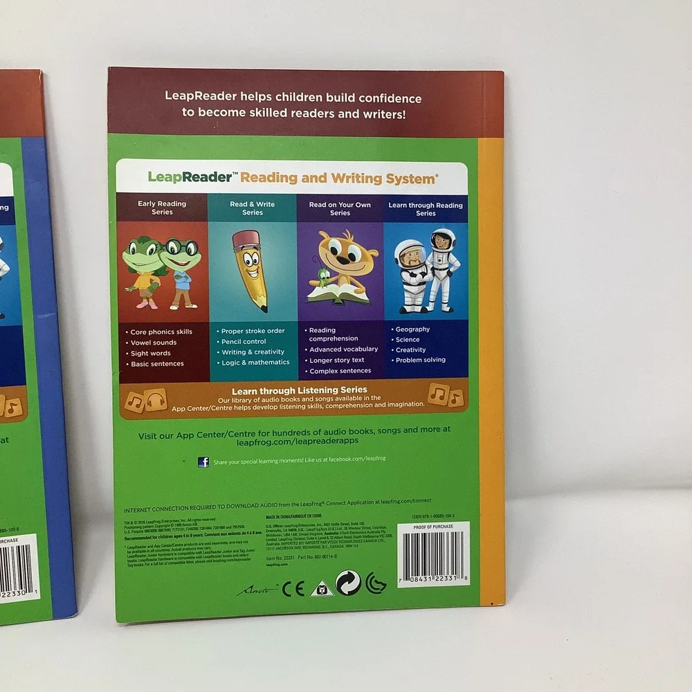 LeapFrog LeapReader Early Reading Books Lot 2‎ Best Job I Spy Sky Hardcover